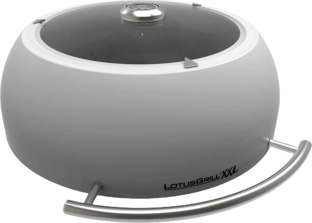 Couvercle de cuisson indirecte LotusGrill XXL verre et inox thermomètre