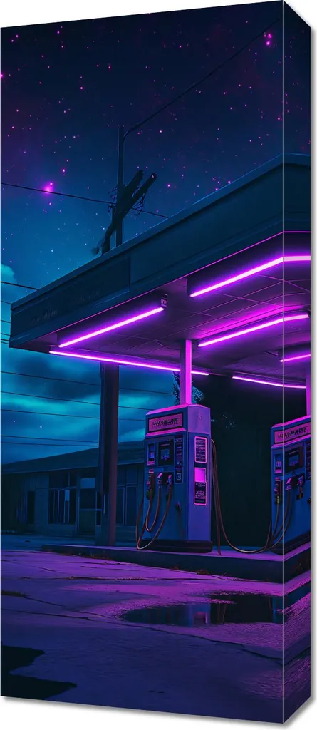 Quadro Decorativo 30x70 Neon Night - Eccellenza Stampe su Tela