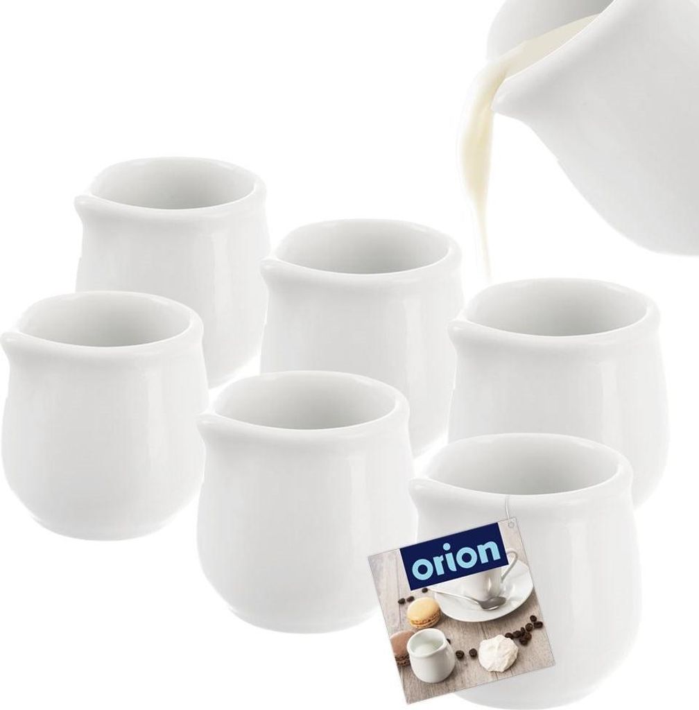 Milchkännchen-Set aus weißem Porzellan, 6-teilig, Milchkännchen, Sauce MONA, 20 ml ORION 155308