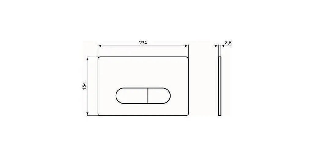 Ideal Standard Oleas M1 Plaque de Commande SmartFlush Blanc R0117AC - 2