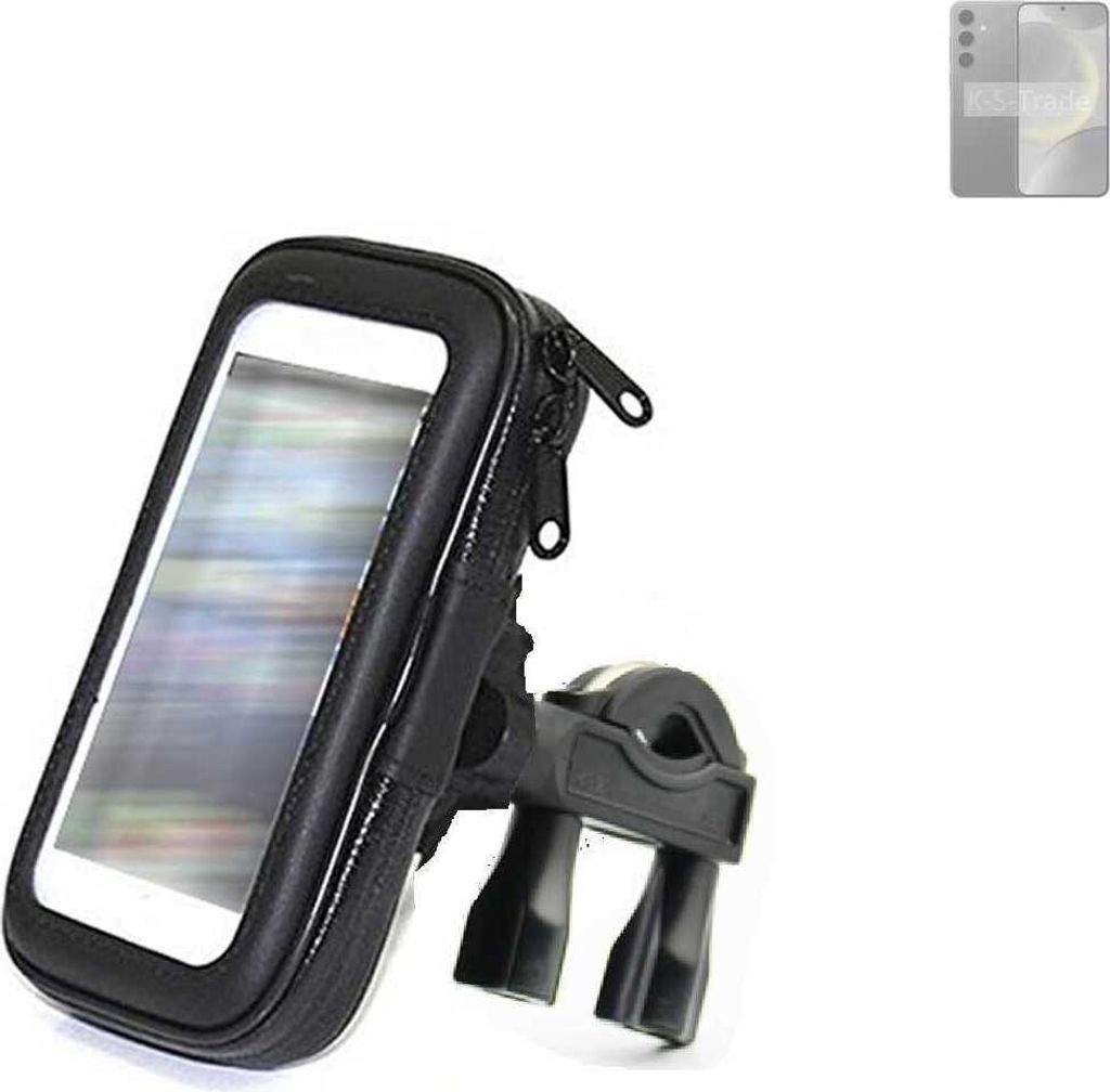 K-S-Trade Fahrrad-Halterung kompatibel mit Samsung Galaxy S24 Exynos Handy-Halterung Halter Lenkstange Fahrradhalterung Motorrad Bike Mount