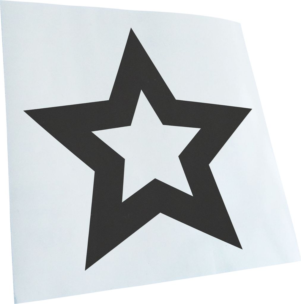 Kiwistar - Autoaufkleber - Stern Sterne Star - Dunkelgrau - 40x40cm - Aufkleber für Auto, Laptop, Fahrrad, LKW, Motorrad Mehrfarbig JDM Decal Racing