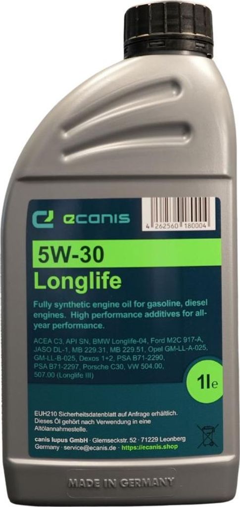 Motoröl 1 l 5W-30 C3 SN ECANIS Longlife vollsynthetisch für diverse PKW
