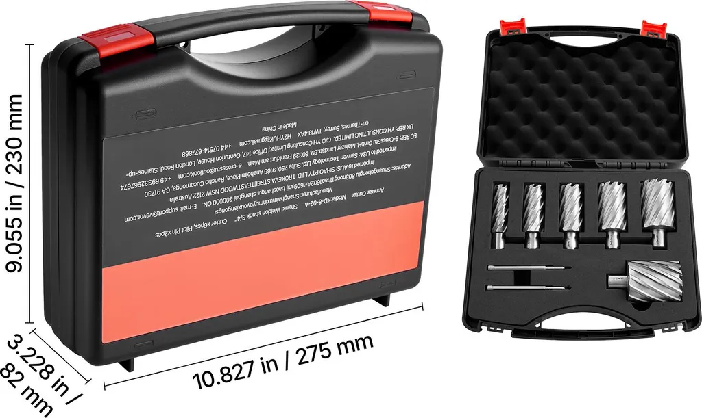 Forets pour Perceuse Magnétique sur Aluminium - Jeu HSS Queue Weldon - 8