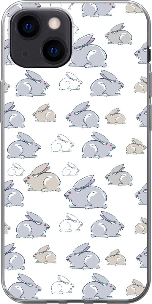 MuchoWow Handyhülle Schutzhülle Hülle für Telefoonhoesje iPhone 13 mini Muster - Kaninchen - Ohr - Jungen - Mädchen - Kinder - Kind Silikon ...