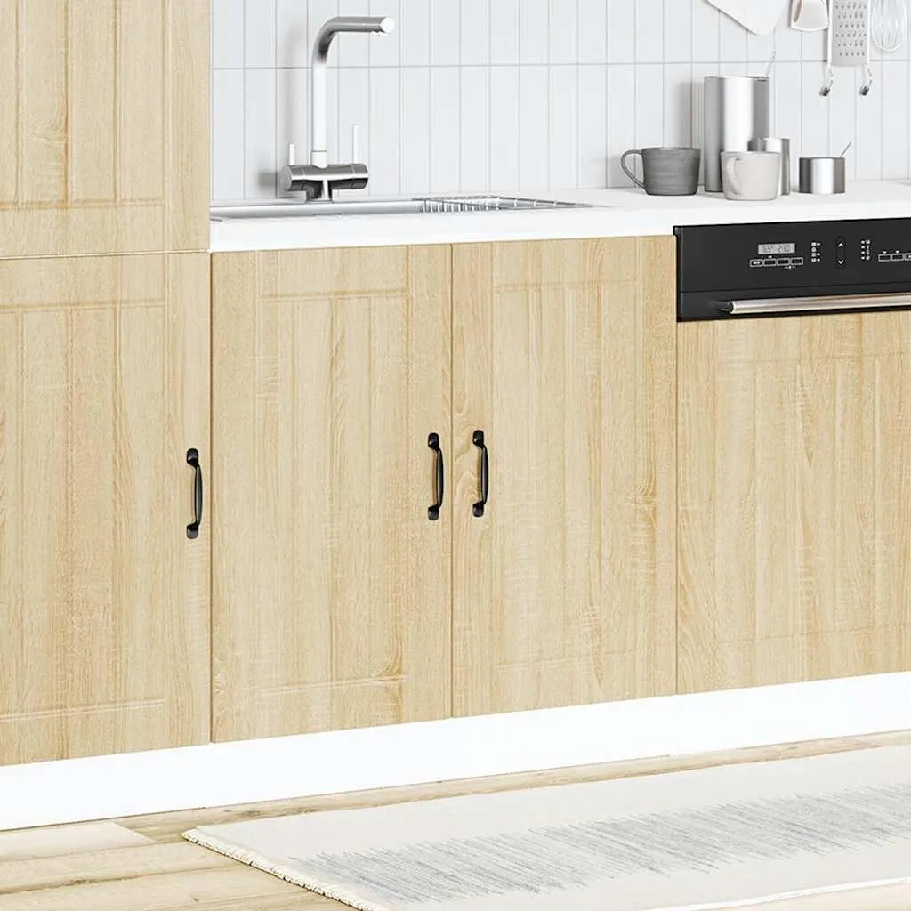vidaXL Base lavello Lucca Sonoma in legno di rovere