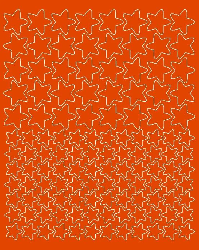 Set 124 Adesivi Stelle Arancio Opaco per Caschi Ciclista e MTB