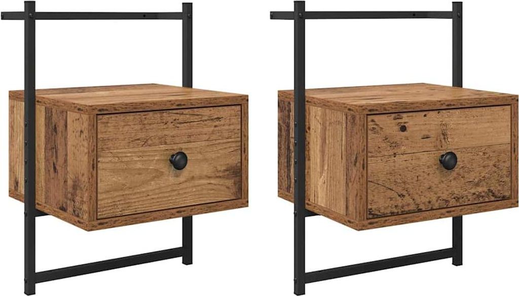 Nachttisch 2 pcs Altholz 35 x 30 x 51 cm Holzwerkstoff