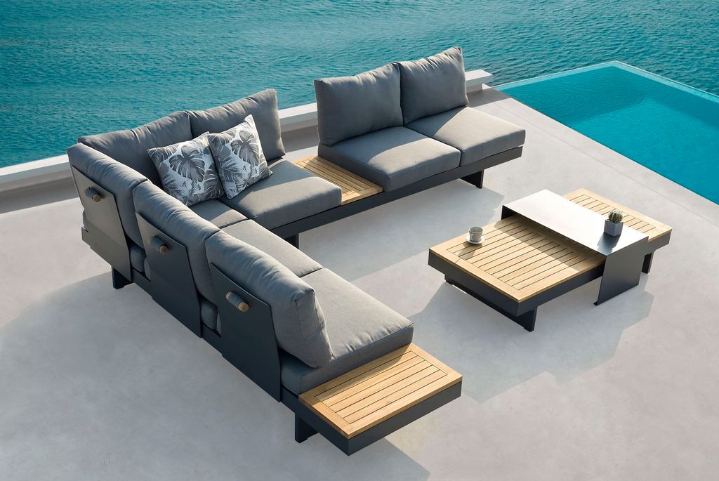 Lesli Living Lounge-Set Barbados Stone Produktbild 