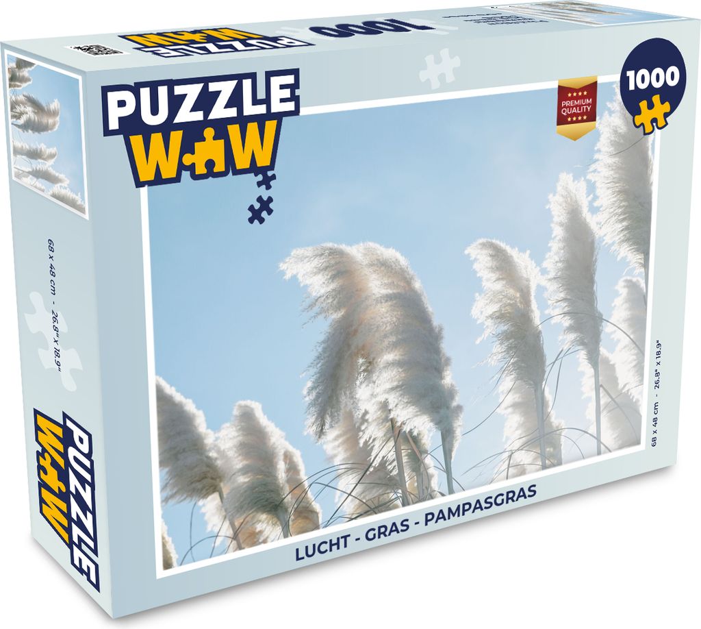 MuchoWow Puzzle 1000 Teile Himmel - Gras - Pampasgras - Erwachsene - Rätsel