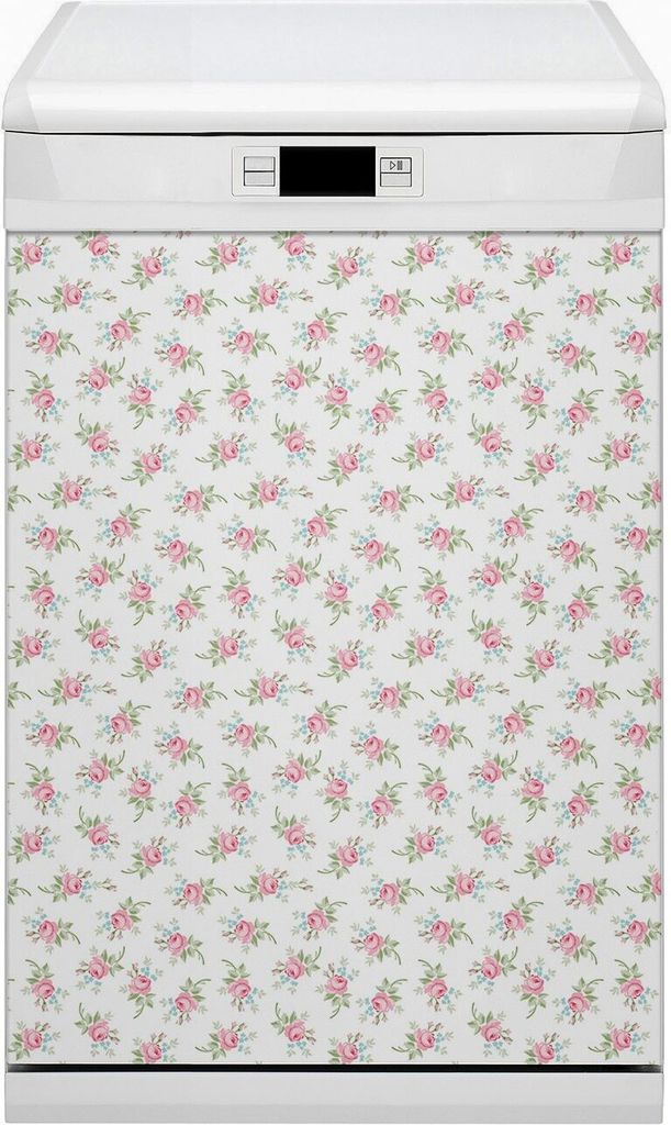 Magnet Folie für Geschirrspüler Magnete Geschirrspüle Magnet für Spülmaschine 45x80 cm Nachbildung - Kleine Blumen