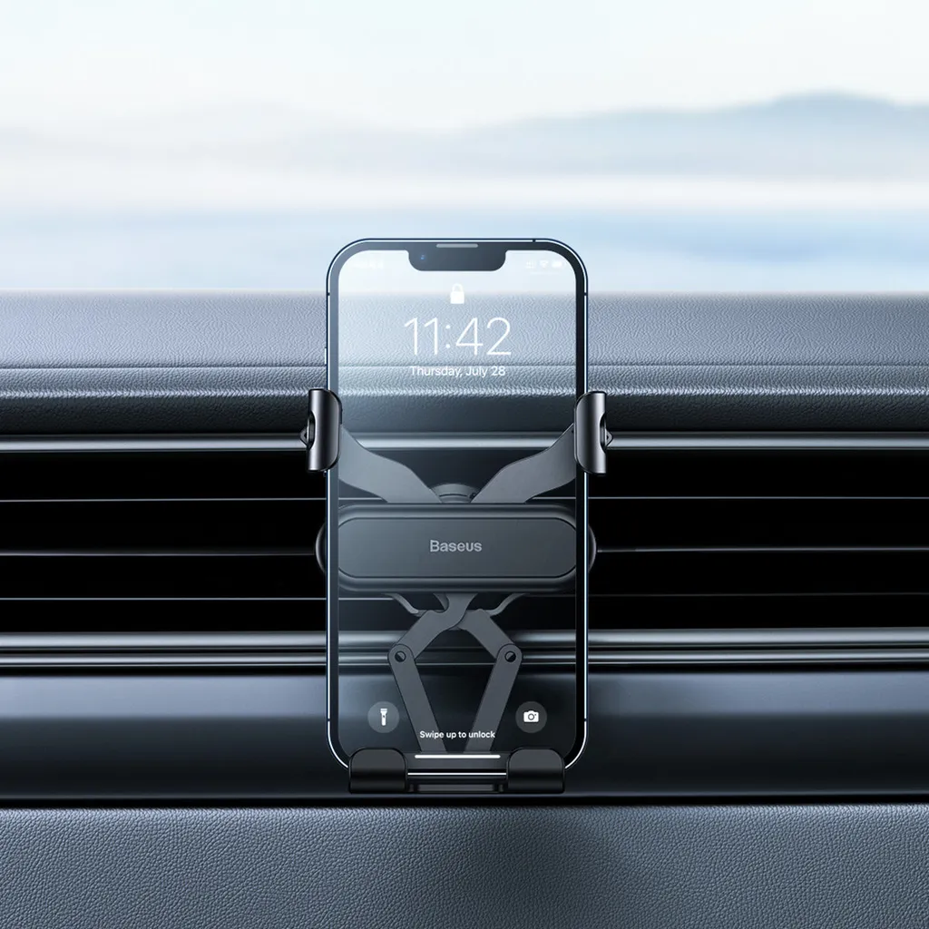 Baseus Supporto Smartphone Gravitazionale Lite Nero per Auto - 12