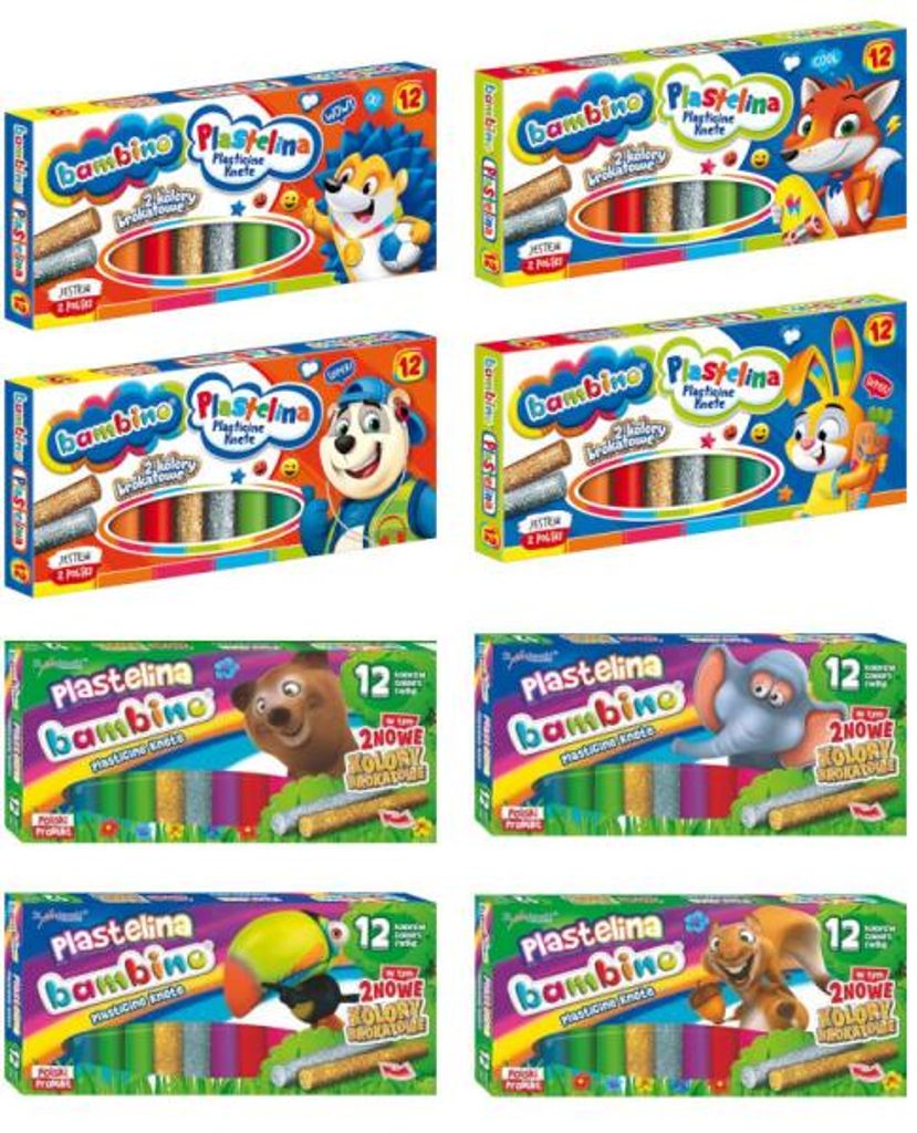 BAMBINO Plastilin classic 12 Farben