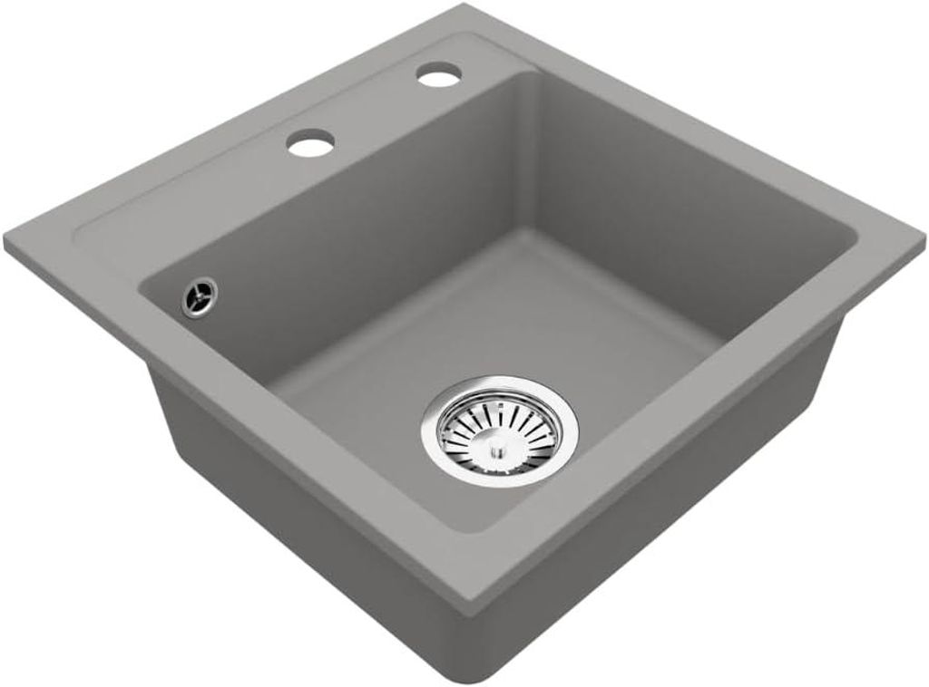 VBChome Lavello in granito 44 x 44 cm Grigio Vasca singola Immagine del prodotto 