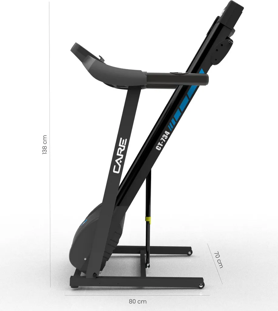 Tapis de course CARE 14km/h interactif Kinomap avec écran LCD et Bluetooth