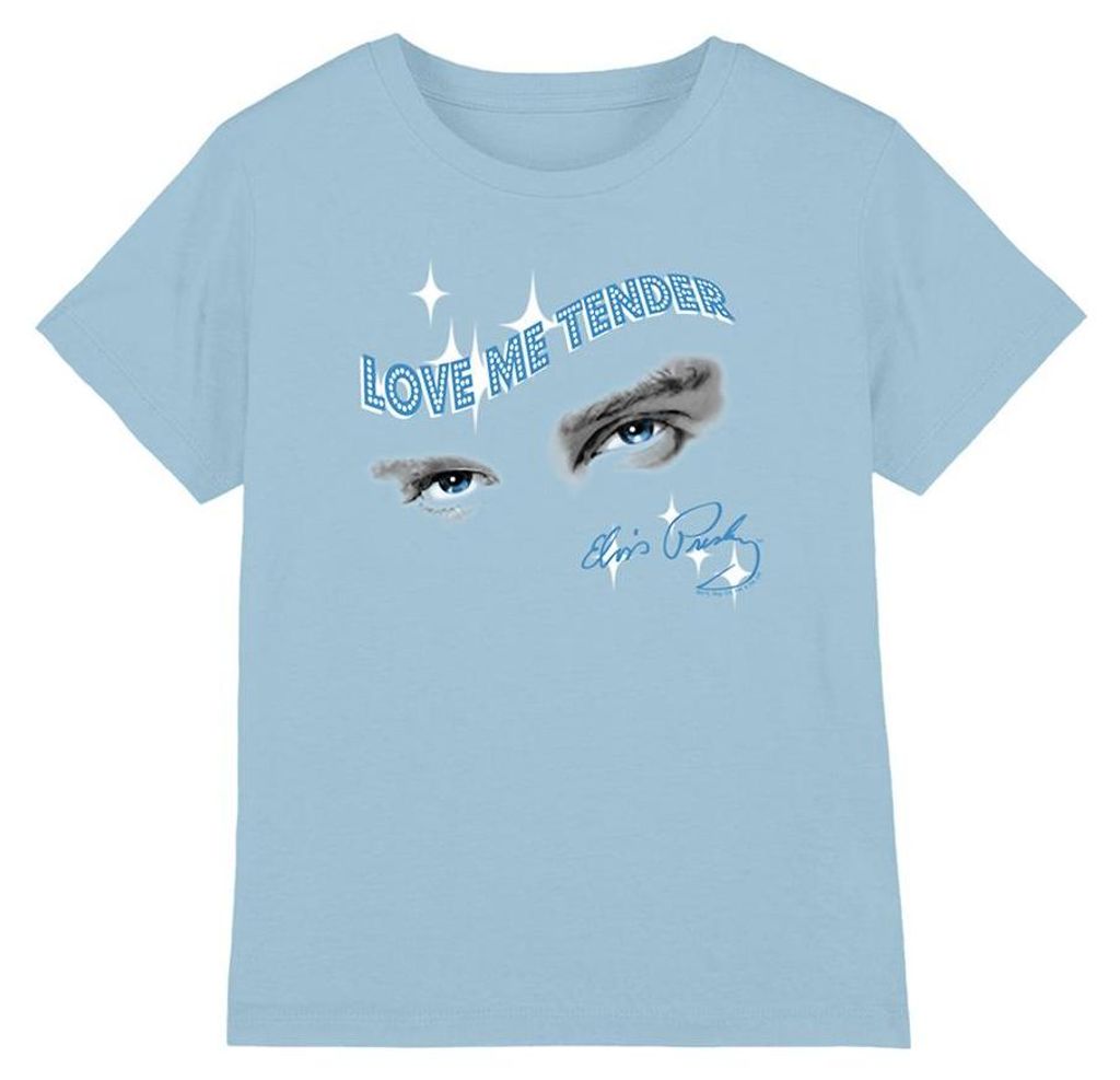 Elvis Presley - "Tender Eyes" T-Shirt für Kinder TV32563 (104) (Hellblau)