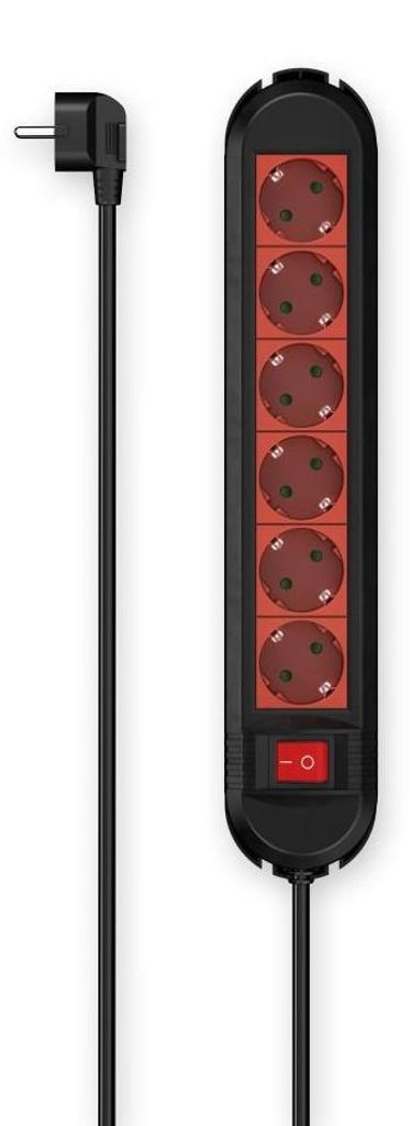 Hama 00223039, 6 AC-Ausgänge, 1,5 m, Kabelgebunden, Produktbild 