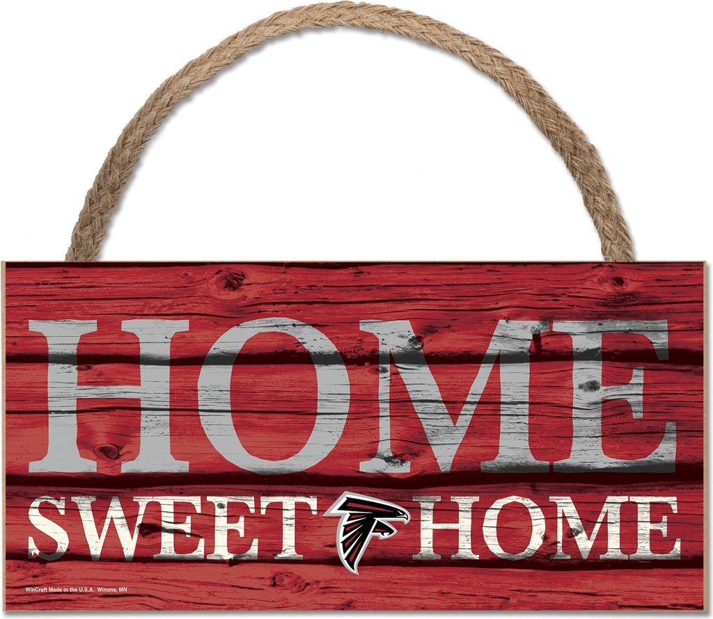 NFL Atlanta Falcons Home Sweet Wood Sign Holzschild Tür- / Wand-schmuck