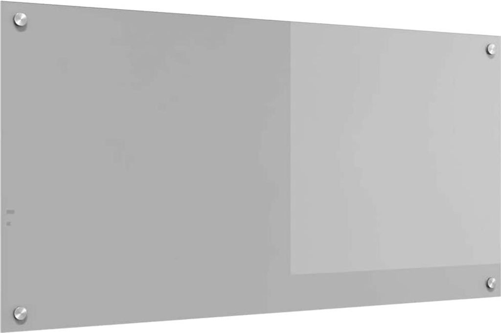 Crédence de cuisine gris clair 100 x 50 cm Verre trempé Image du produit 