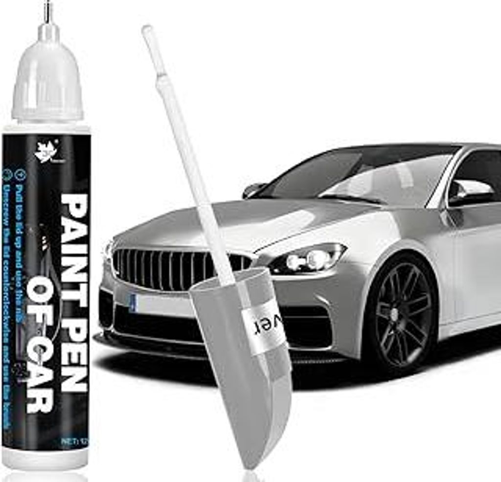 Lackstift Silber Auto, Auto Lackstift Silber für Kratzer, Autos Kratzer Reparatur Stift, Mit Pinselkopf und Spitze, für Kratzerreparaturen der Me...