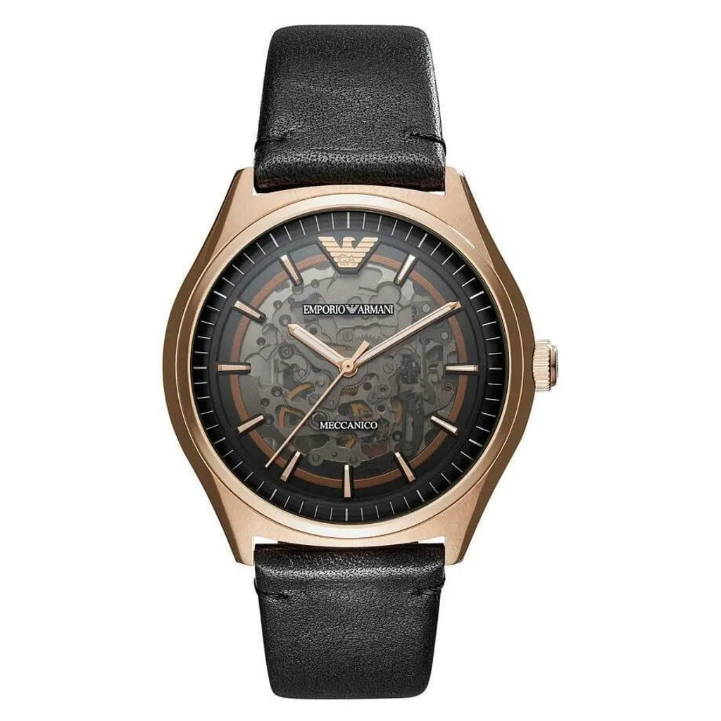 Emporio Armani Luigi AR60004 Montre Automatique Homme en Acier Noir