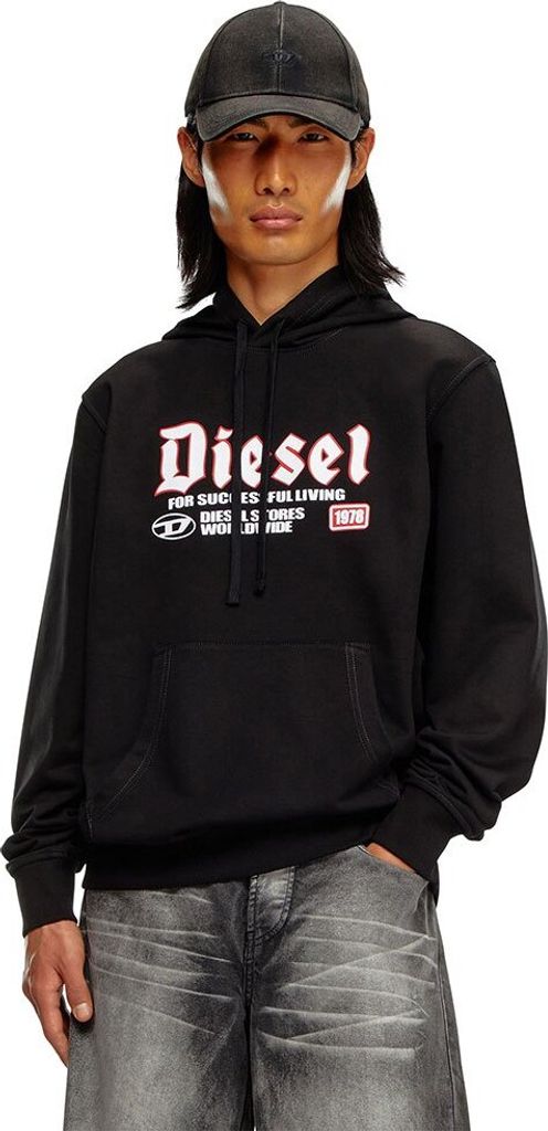Diesel S Ginn K45 Kapuzenpullover Schwarz 2XL Mann Schwarz 2XL