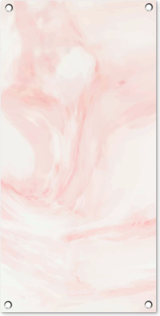 MuchoWow 40x80 cm Outdoor-Poster Gartendeko Sichtschutz Garten Poster für den Garten Marmor - Weiß - Rosa - Pastell