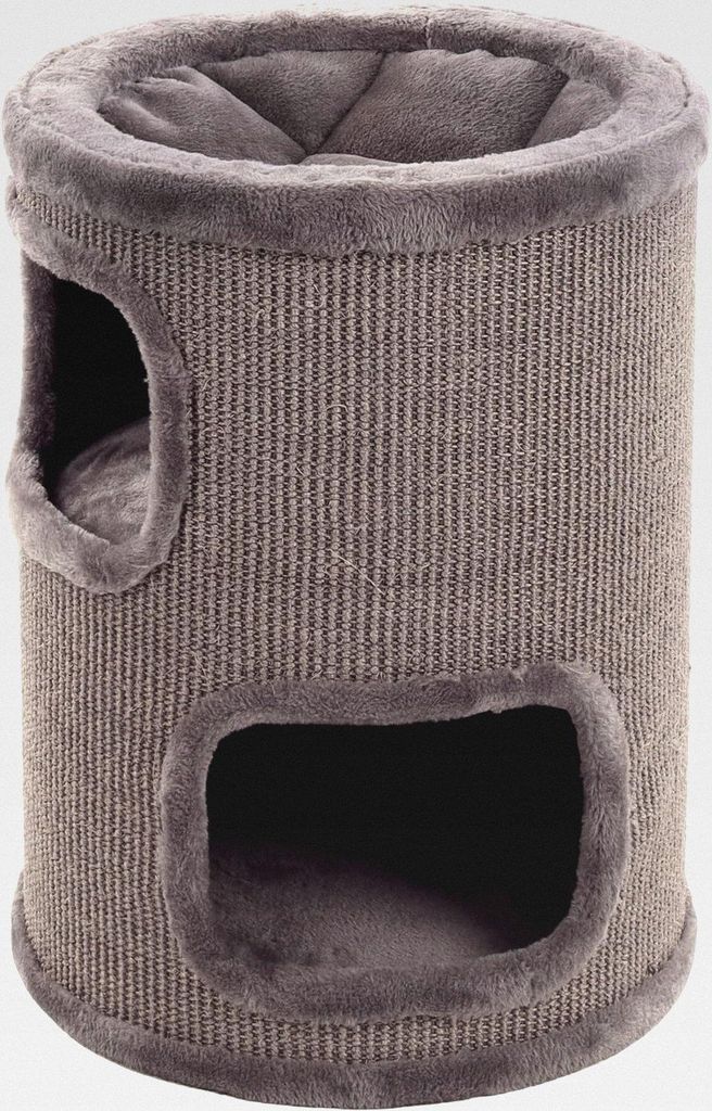 kratztonne für Katzen – Flamingo Enes S – 56 cm – Ø 42 cm – Sisal & Plüsch – kompakt