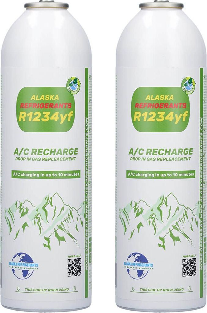 2 x Alaska Refrigerants R1234yf Ersatzkältemittel für Fahrzeuge