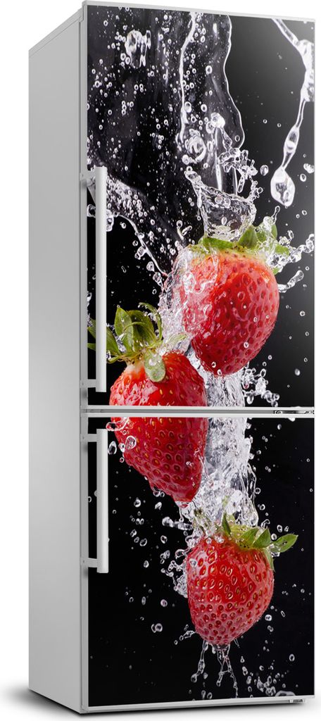 Tulup Kühlschrankdekoration - 70x190 cm - Aufkleber auf dem Kühlschrank - Erdbeeren
