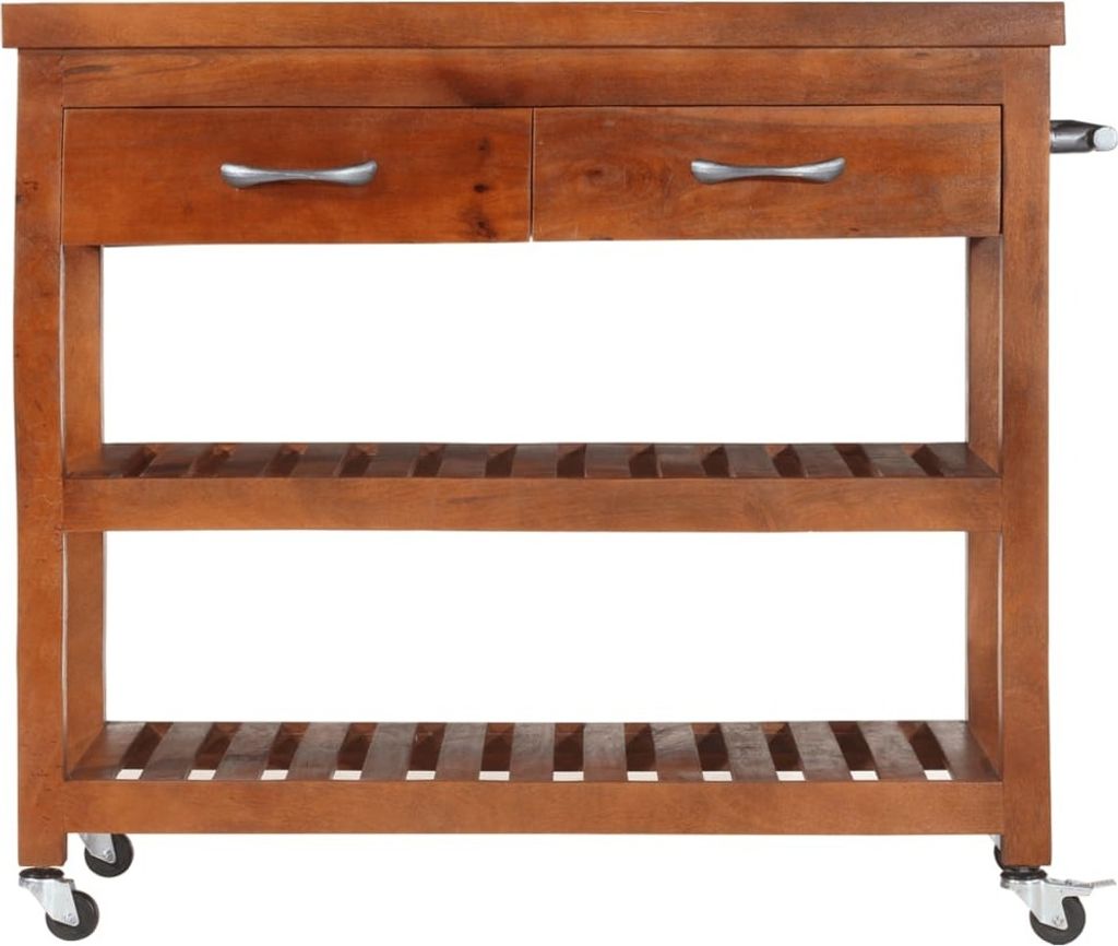 vidaXL Servírovací vozík 100x48x89 cm masivní dřevo akácie Obrázek produktu 