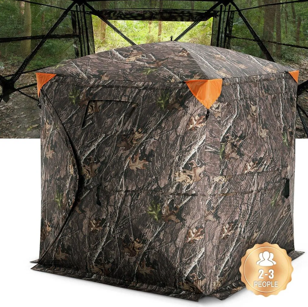 Abri de chasse panoramique 270° et filet sans tain pour 3 personnes
