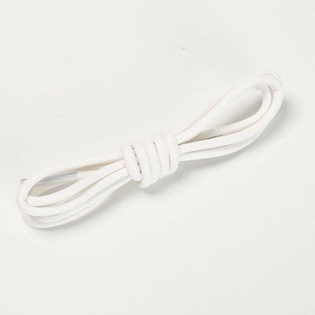Dünne runde Schnürsenkel 2,5mm weiß 1,6m
