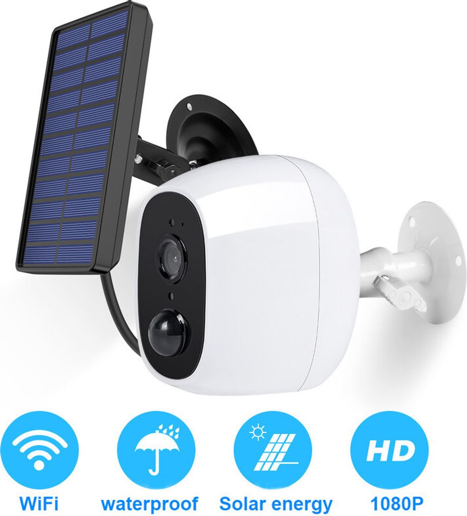 Solar Überwachungskamera Drahtlose 1080P HD Video Solarbetriebene IP-Kameras für die Sicherheit zu Hause