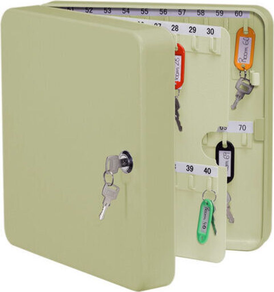 5x Schlüsselkasten für 70 Schlüssel inkl. Anhänger beige