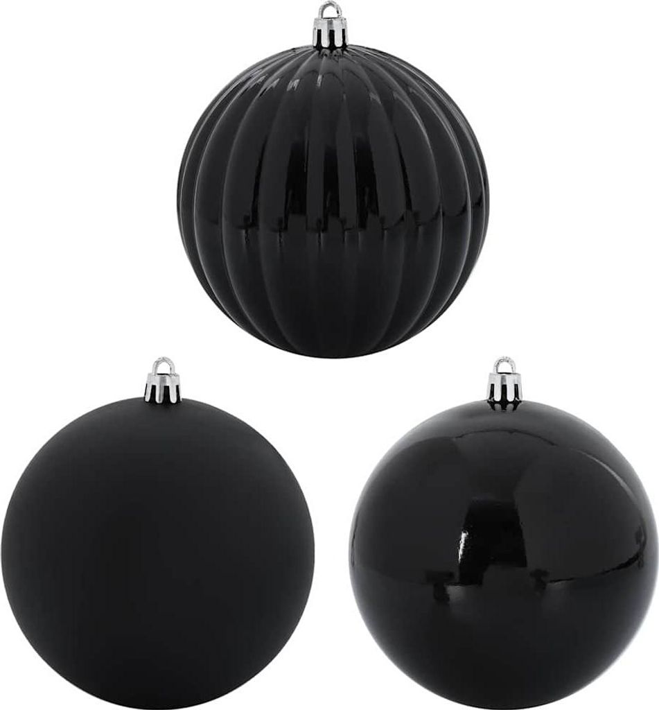 Möbel Weihnachtsbaum - Ornament Set XL 9er Set,multifunktional& Moderne - Schwarz Kunststoff - Christbaumschmuck CLORIS6076537