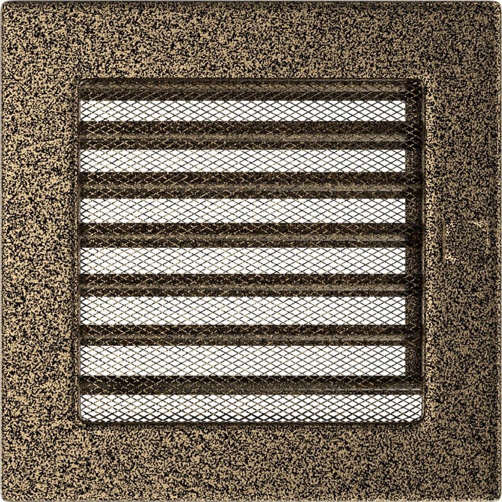 Vent Cover 17x17 schwarz und gold mit Jalousien