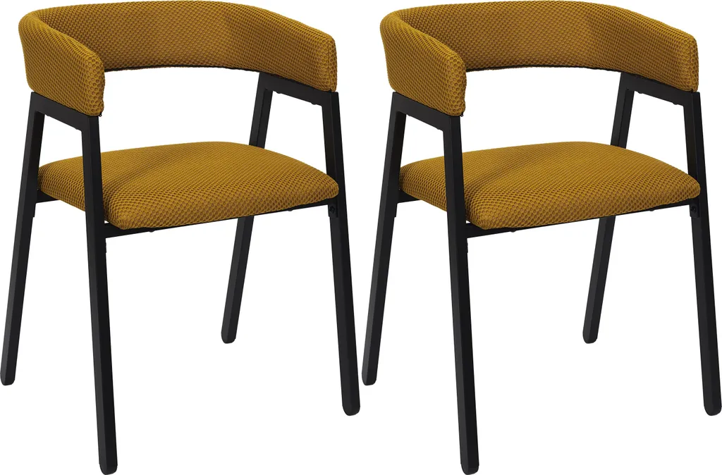 Fauteuil de Bureau Atome Jaune - Lot de 2 pour un Espace de Travail