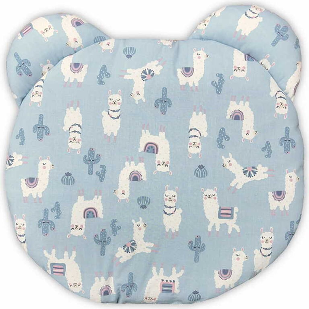DOLCE SONNO Baby Kopfkissen aus Baumwoll Teddybär – Lamas