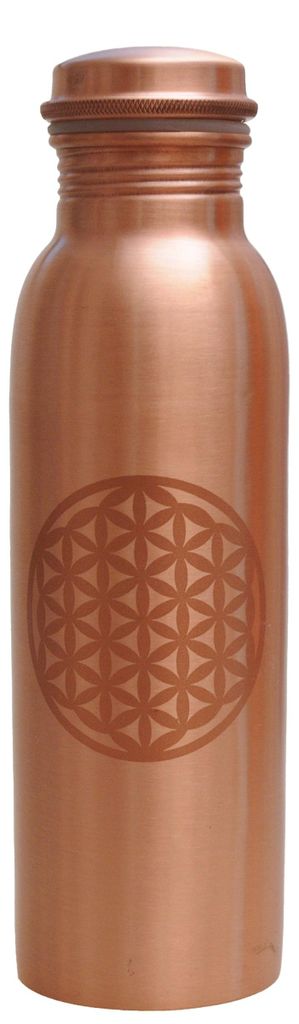 Kupferflasche Blume des Lebens, 0,75 l Produktbild 