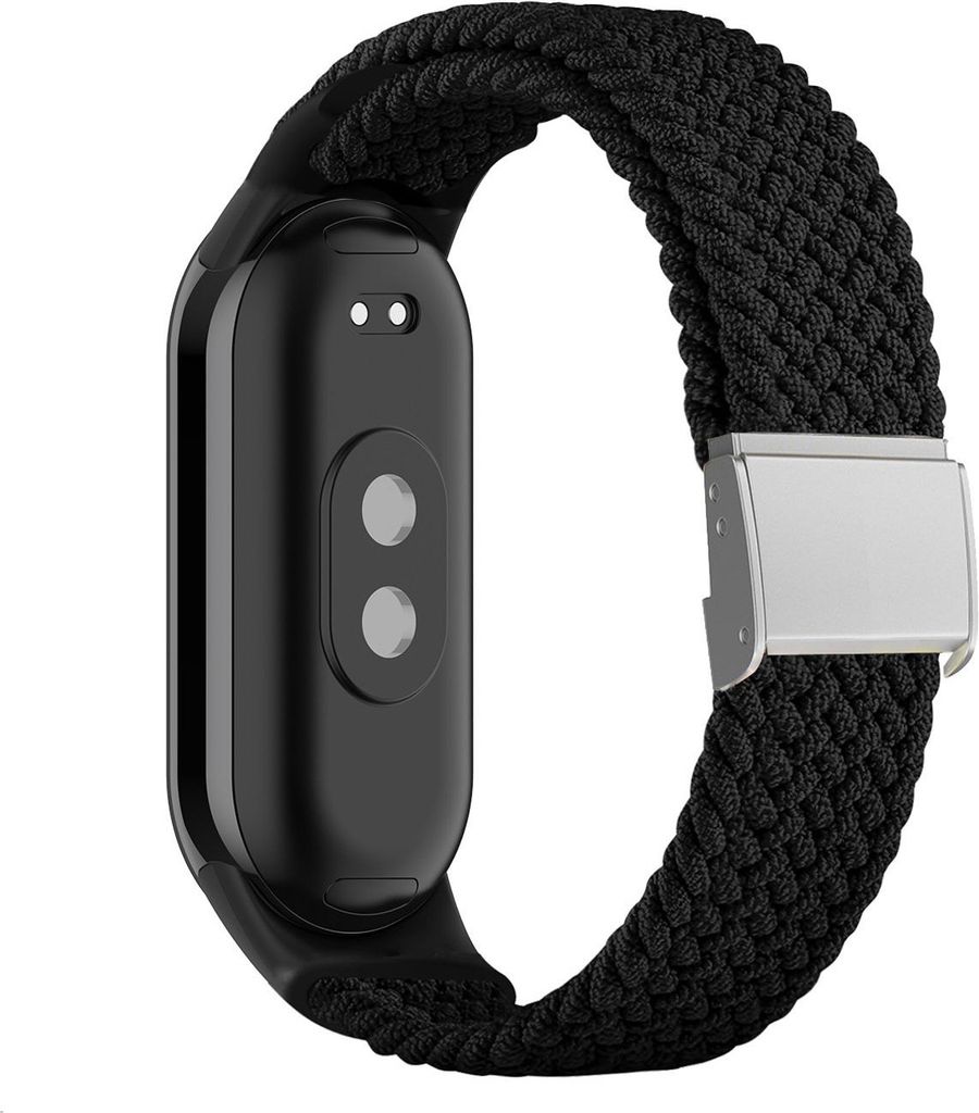 Nylon Armband Für Xiaomi Smart Band 8 Ersatz Strap Stahlschnalle Uhrenarmband Schwarz