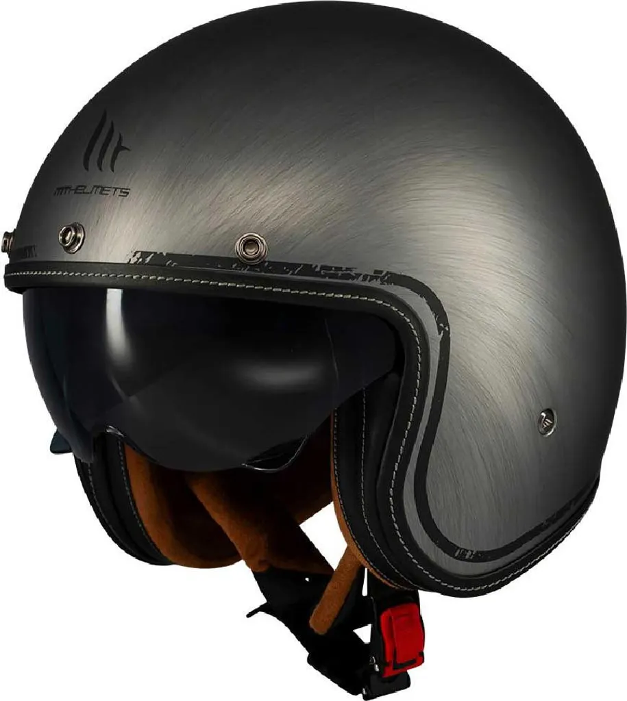 Casque Jet avec Écran Solaire Mt Helmets Le Mans 2 SV S Noir Scratched