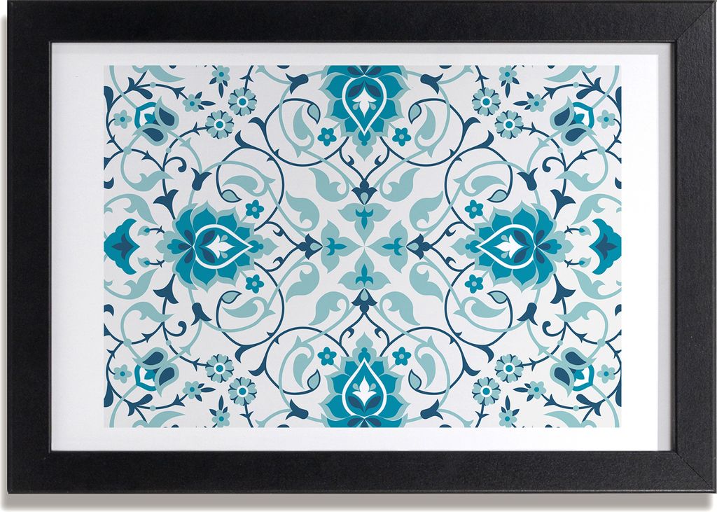 Bild 30x20 MDF-Rahmen, Wandkunst Arabisch Muster