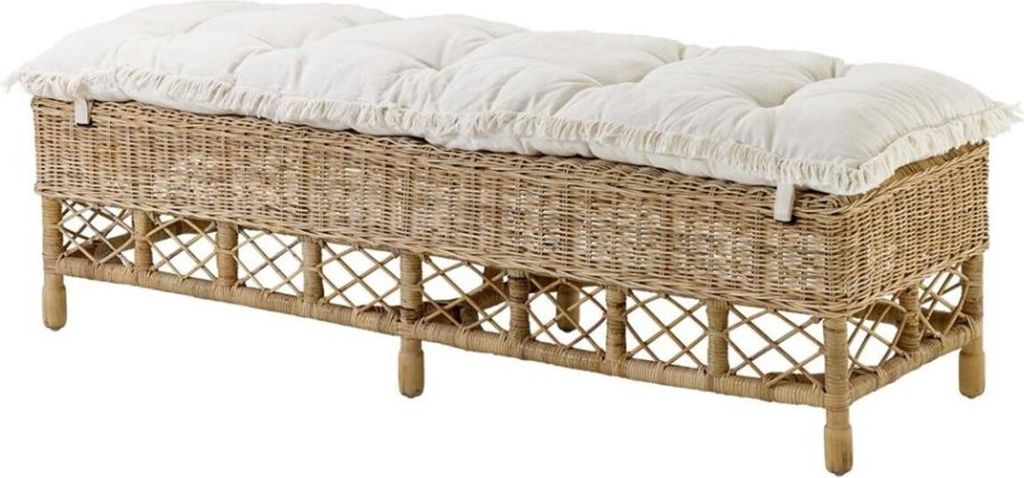 Casa Padrino Sitzbank Naturfarbig 147 x 48 x H. 50 cm - Luxus Qualität