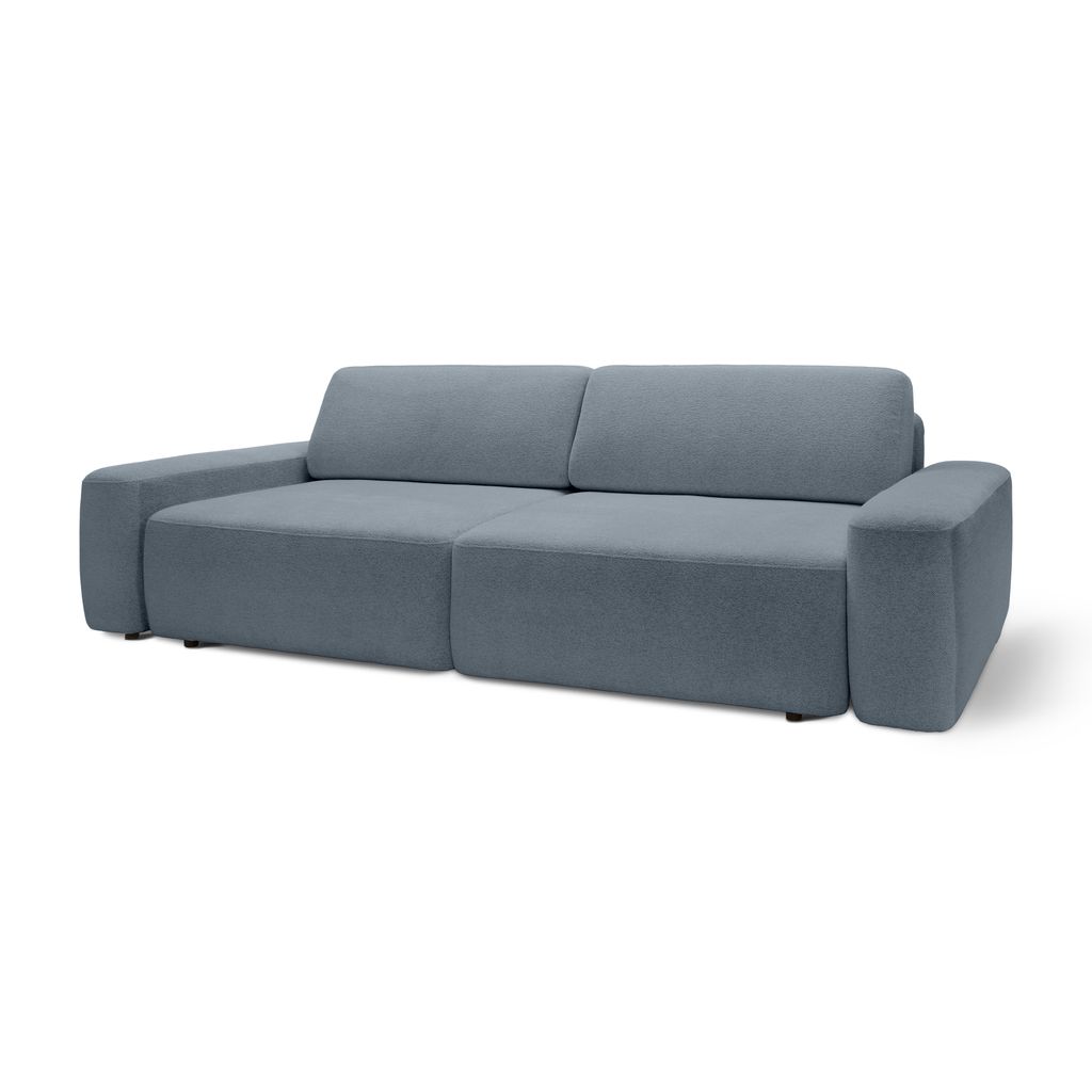 Sofa Bamby Bouclé – ausziehbares Sofa mit Bettkasten