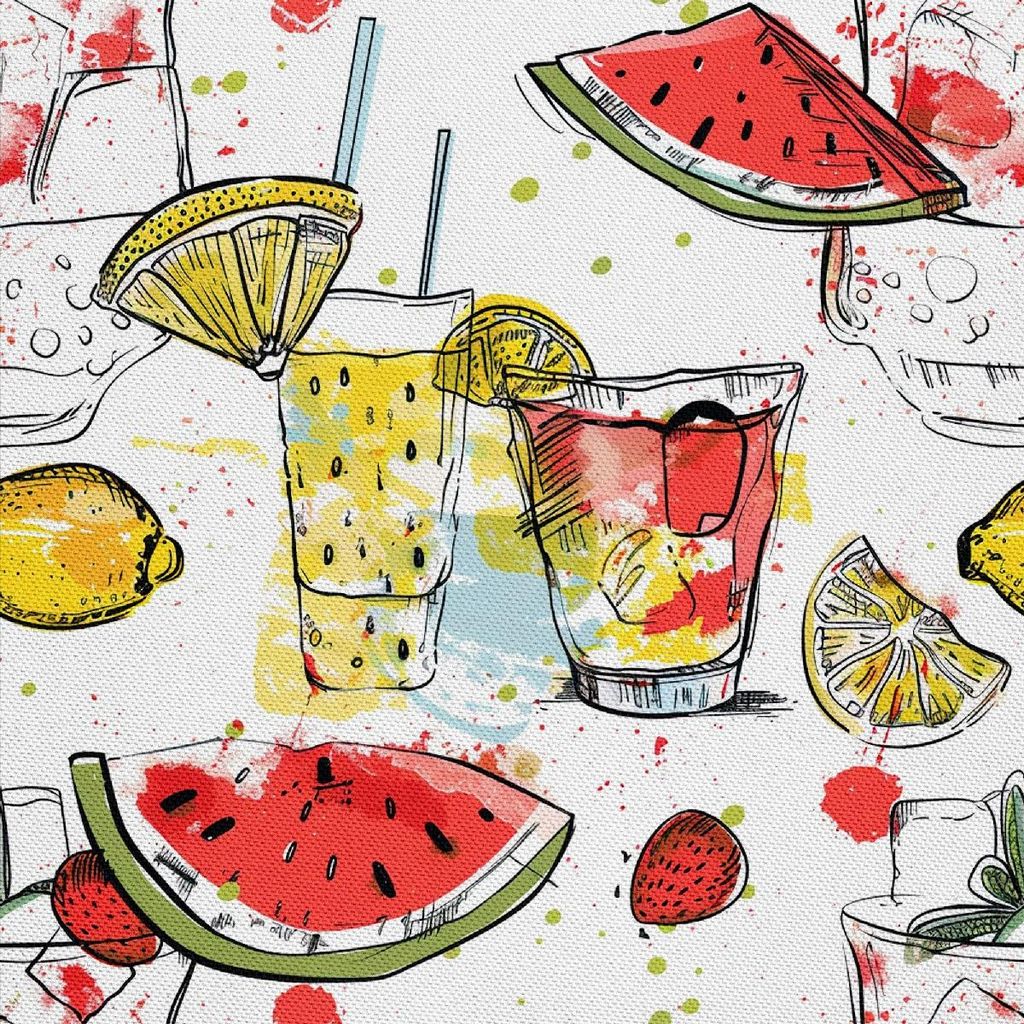 OUTDOOR DEKOSTOFFE OXFORD - Motiv Cocktail | DX8521
