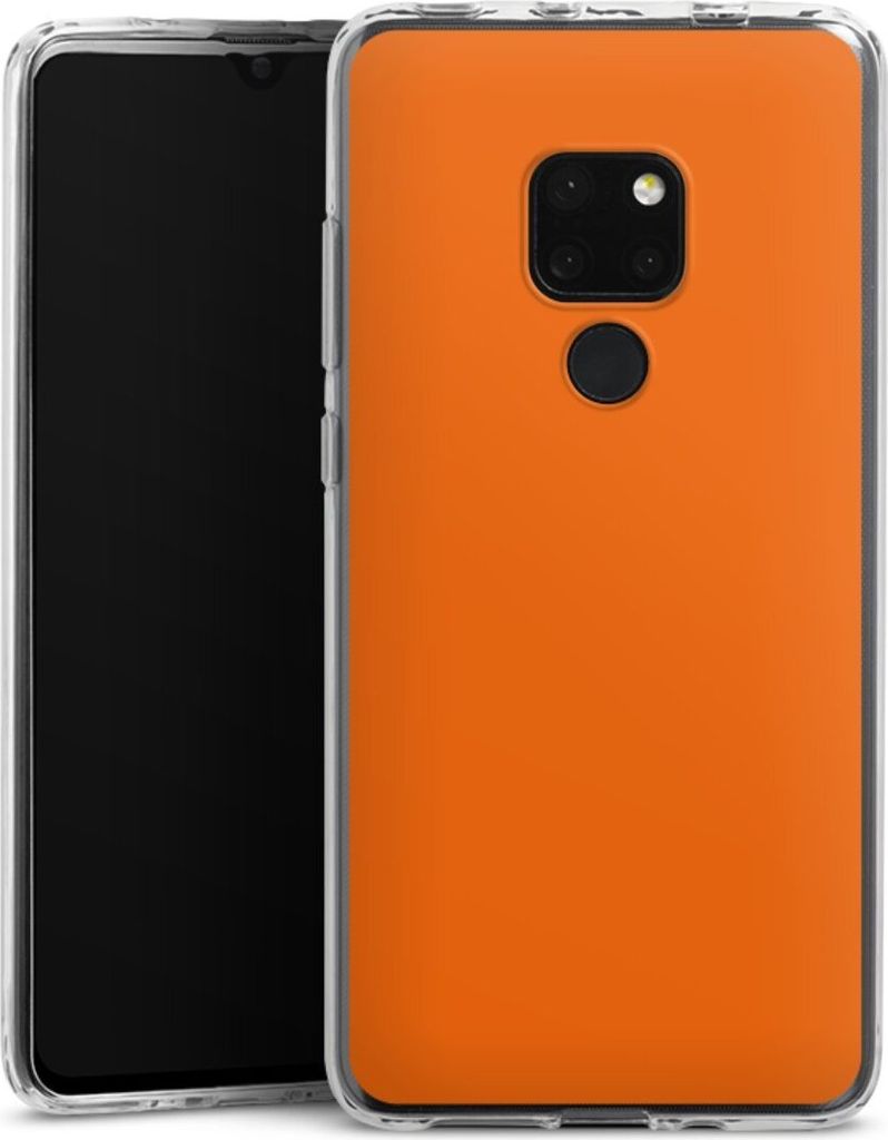 DeinDesign Handyhülle für Huawei Mate 20 Silikon Hülle Case Smartphone Schutzhülle Farbe einfarbig orange