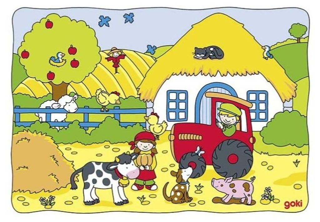 Goki Schiebepuzzle Unser Bauernhof, 9 Stück(e), Bauernhof, Produktbild 