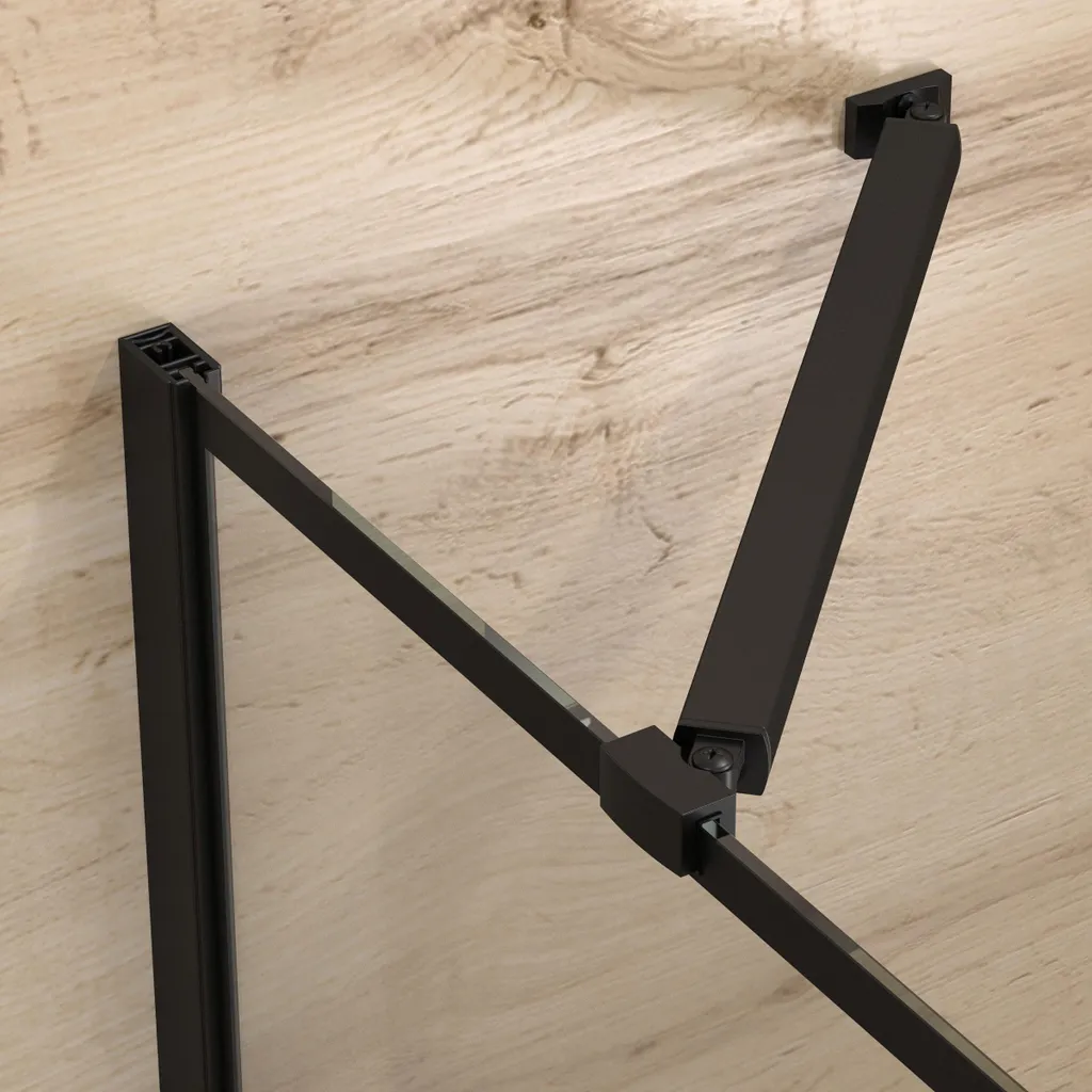 Écran de baignoire avec volet mobile profilé noir mat Urban - 3