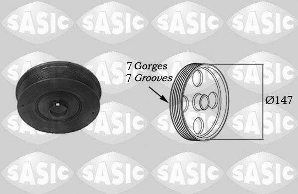SASIC 2154005 Riemenscheibe Kurbelwelle für OPEL Vivaro A Produktbild 